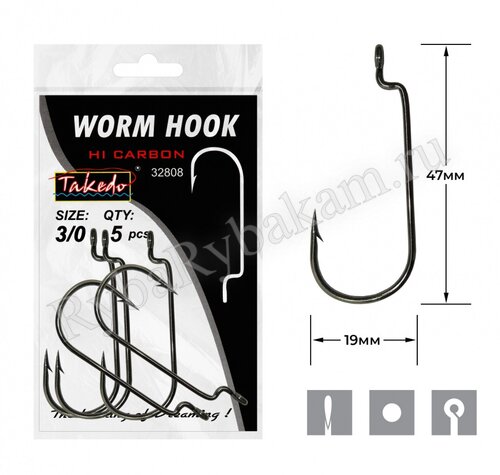 Крючок TAKEDO офсетный 32808 №3/0 5шт