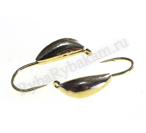 Мормышка вольфрамовая TAKEDO банан Wolf Pro Banana d 2,5 мм 0,4гр крючок №18 золото 10 шт