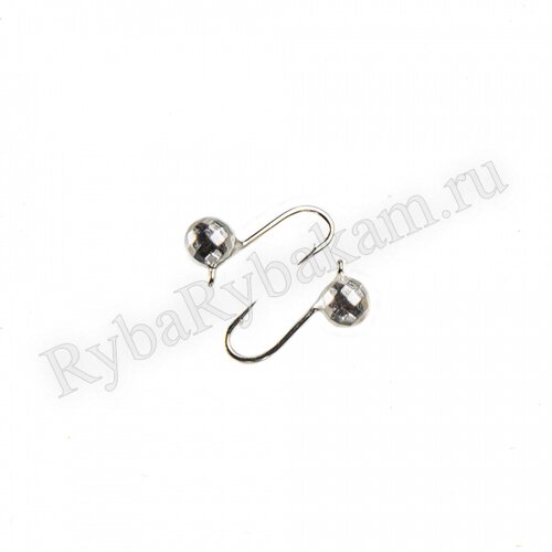 Мормышка вольфрамовая TAKEDO дискошар Wolf Pro Flicker d 2,5 мм 0.1 гр серебро 10 шт