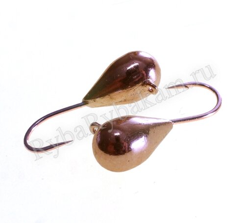 Мормышка вольфрамовая TAKEDO капля Wolf Pro Rakka d 5 мм 2гр крючок №12 медь 5шт