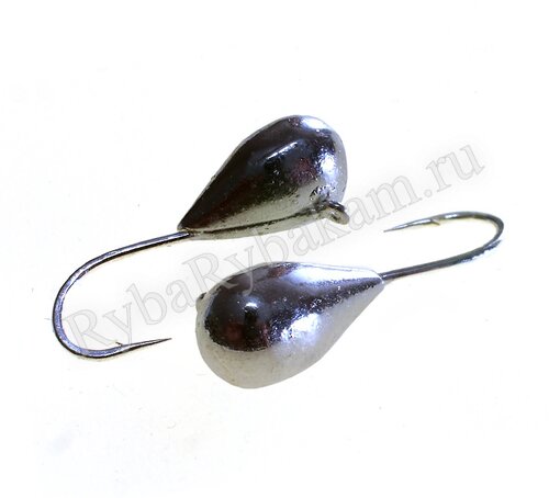 Мормышка вольфрамовая TAKEDO капля Wolf Pro Rakka d 5 мм 2гр крючок №12 серебро 5шт