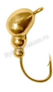 Мормышка вольфрамовая TAKEDO муравей Wolf Pro Ant d 3 мм 0,4гр крючок №18 золото 10 шт