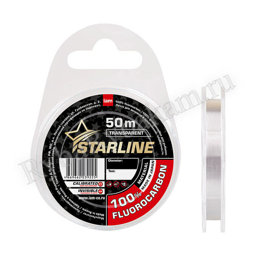 Леска IAM флюорокарбон 100% 50m Прозрачный d0.10